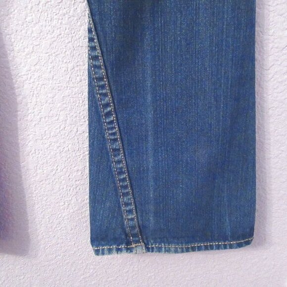 Vtg True Religion Disco Joey Big T Flare Jeans Size 28 Twisted Flap Low Rise USA - Picture 5 of 12